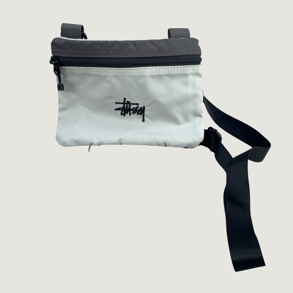 Stussy Nylon Crossbody Shoulder Bag OS Grey Streetwear Gorpcore Utility Pouch